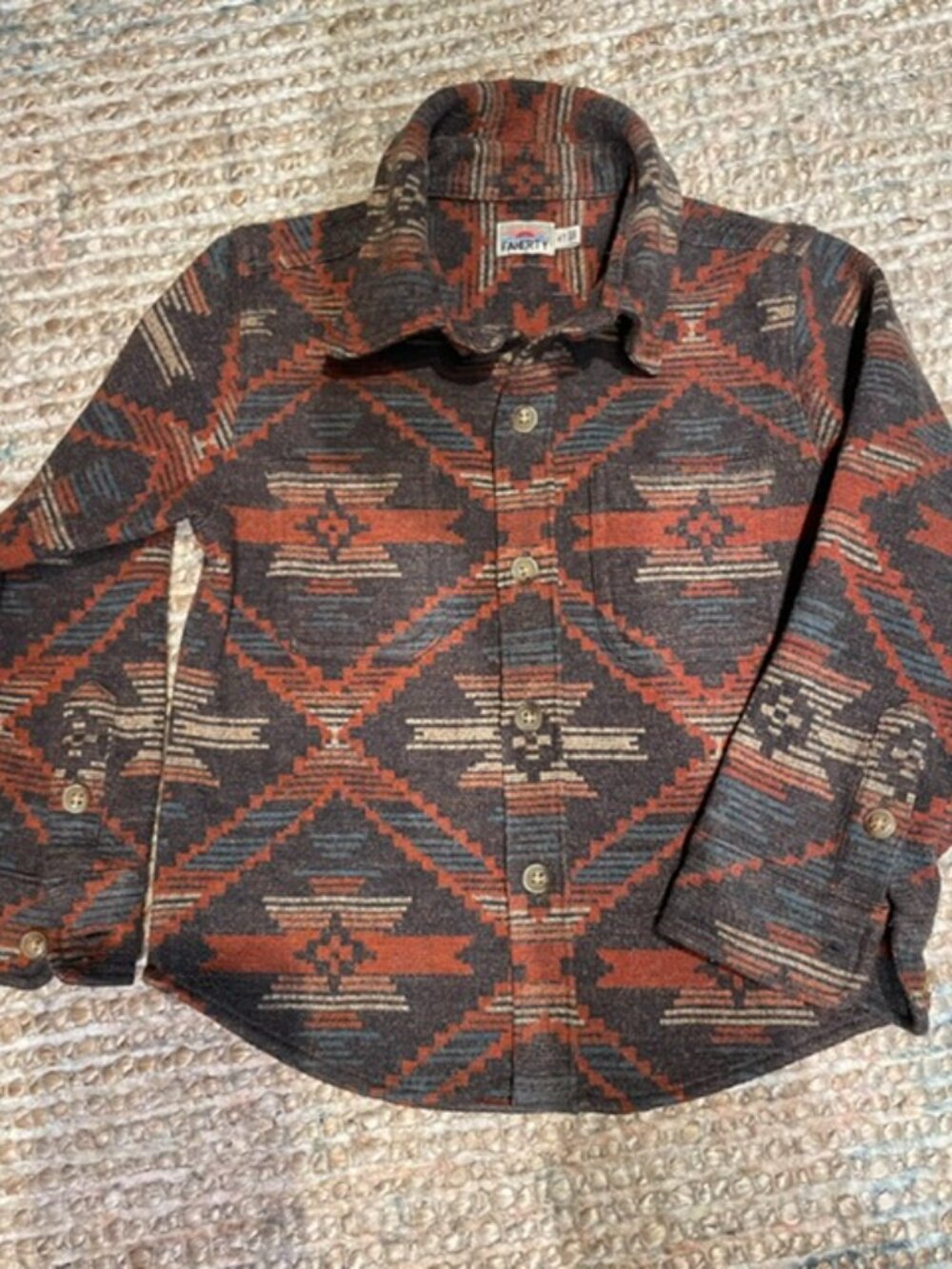 Faherty Toddler Legend™ Doug Good Feather Sweater Shirt Kids 4T Retail: $78